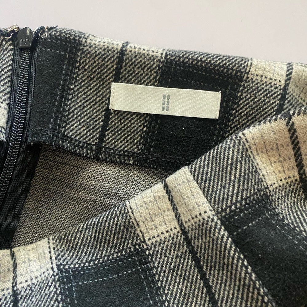 Plaid Black and Cream Women's Pencil Skirt‎ Office Siren - Picture 5 of 8